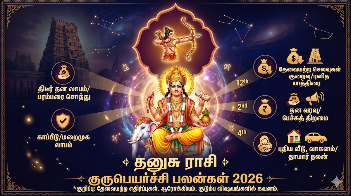 தனுசு ராசி குரு பெயர்ச்சி பலன்கள் 2026