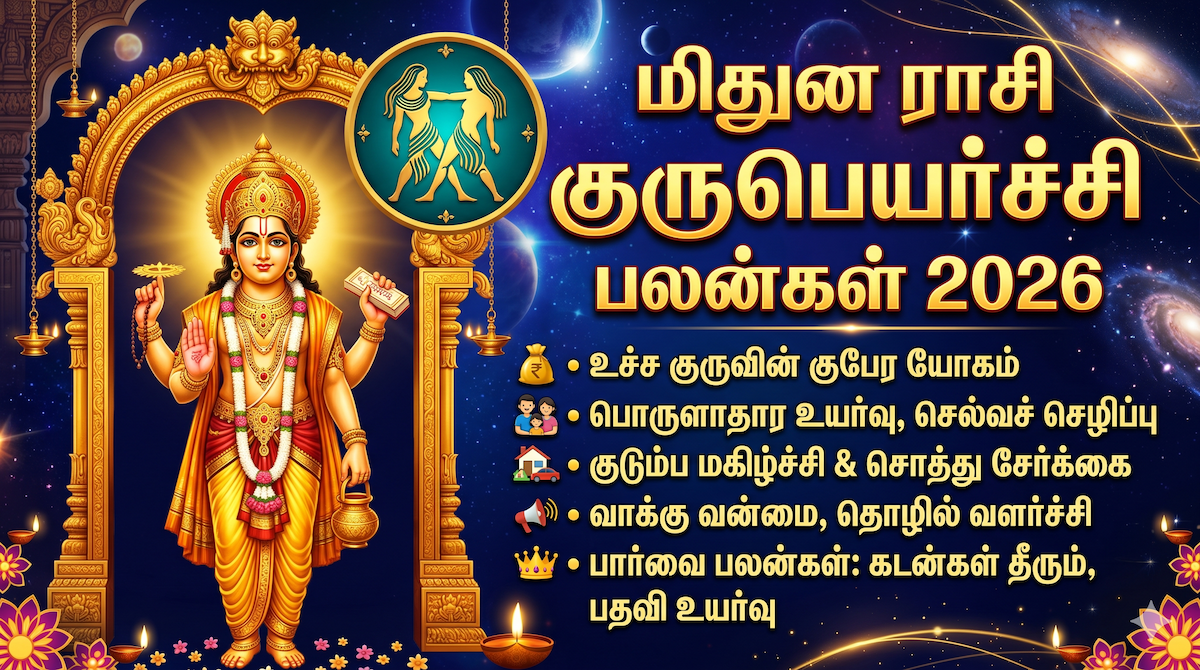 மிதுனம் ராசி குரு பெயர்ச்சி பலன்கள் 2026