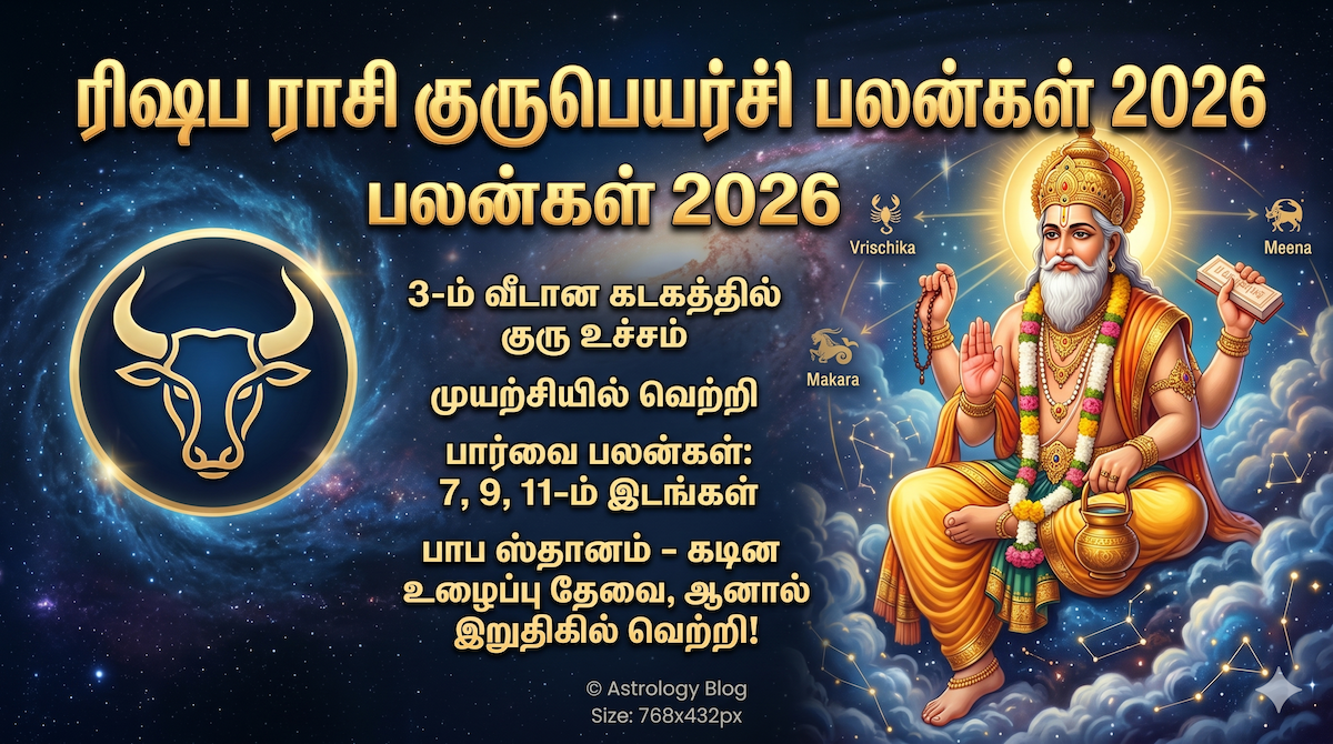 ரிஷபம் ராசி குரு பெயர்ச்சி பலன்கள் 2026