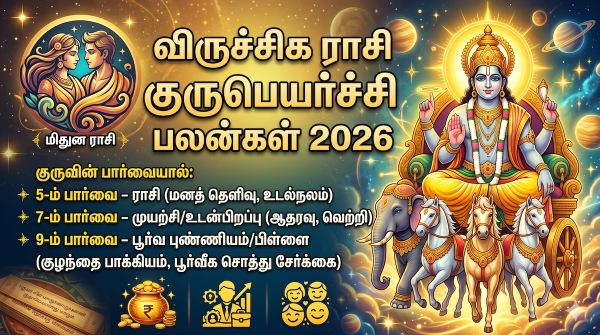 விருச்சிக ராசி குரு பெயர்ச்சி பலன்கள் 2026